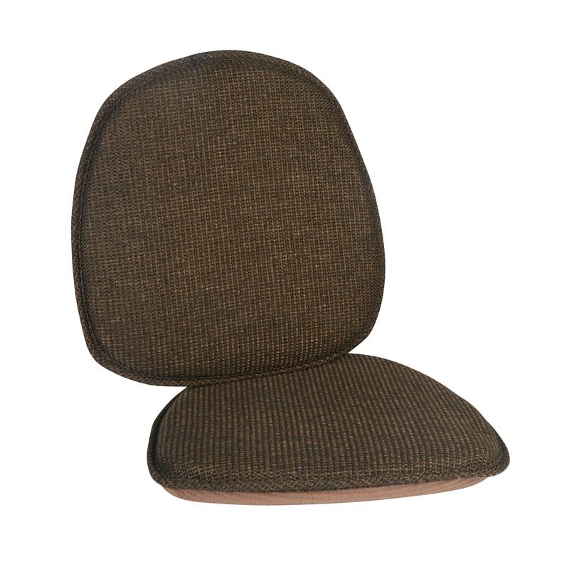Klear Vu Bistro Tonic Dining Chair Cushion Set - Brown - Set of 2