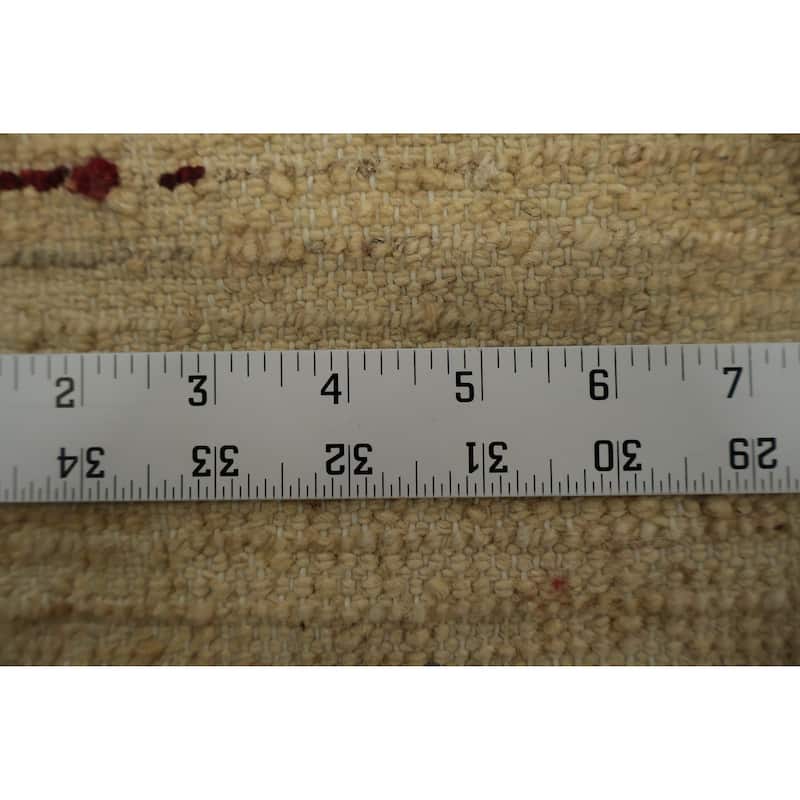 Hand Knotted Oriental 100% Wool Carpet Modern Tribal Beige & Ivories Moroccan Area Rug - 9' 4'' X 6' 9''