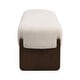 preview thumbnail 16 of 18, Christopher Knight Home - Gazena Large Ottoman Bench with Rubberwood Base - 64" W x 18.5" D x 18.5" H