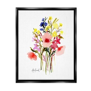 Stupell Bold Cottage Bunches Framed Floater Canvas Wall Art Design By ...