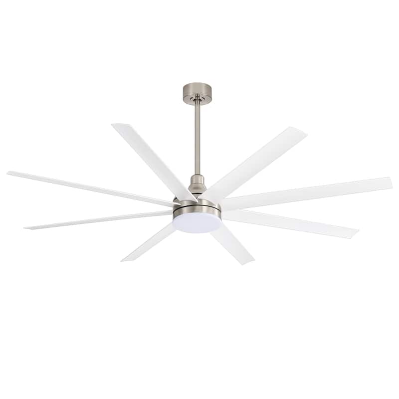 65/72/84 Inches Large LED Ceiling Fan with Light Remote(8-Blade)
