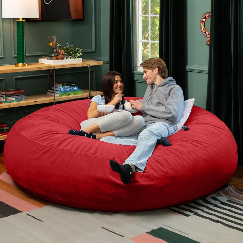 Jaxx Cocoon 6 Ft Giant Bean Bag Sofa and Lounger for Adults, Lush Velvet