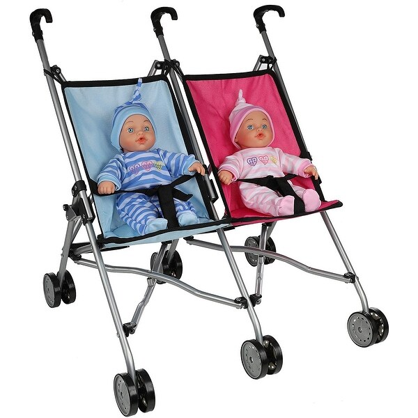 mommy and me double doll stroller