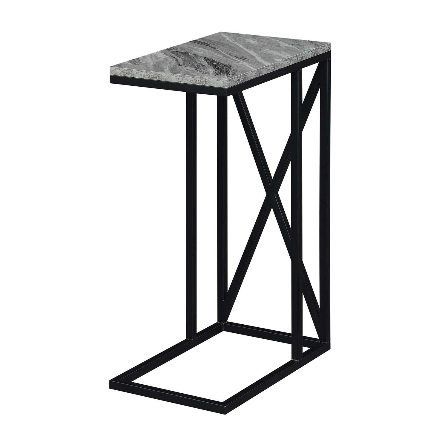 Coastal C End Table - Modern Accent Table for Living Room, Bedroom, Chic Design - 24.25