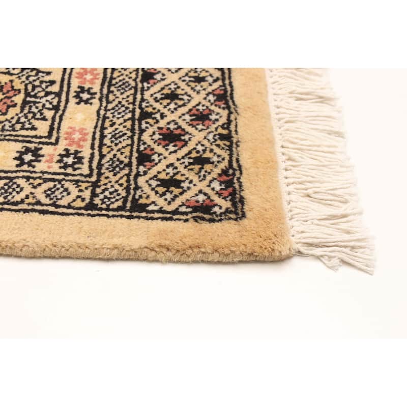 ECARPETGALLERY Hand-knotted Peshawar Bokhara Beige Wool Rug - 4'9 x 6'8