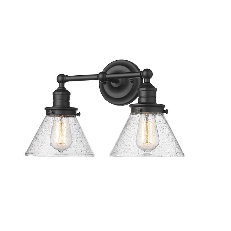 Millennium Lighting Eyden 2 Light Vanity Light with Clear Seedy Glass Shades