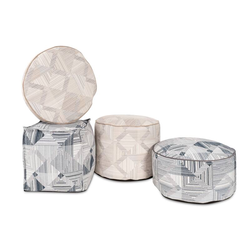 Prisma Navy Tall Pouf