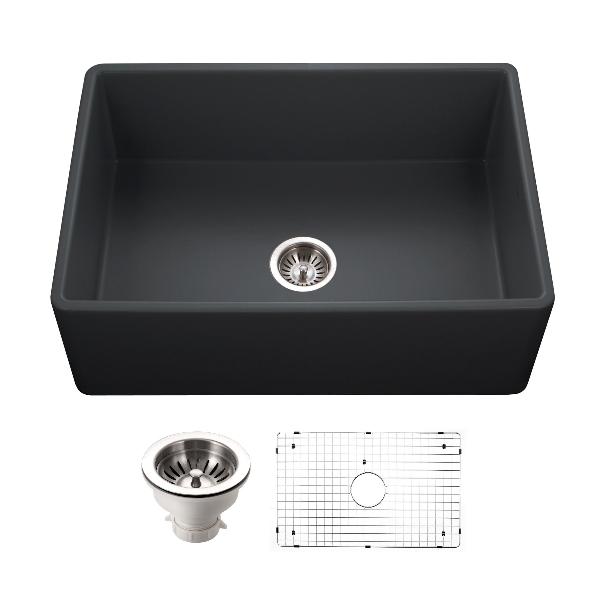 Houzer PTS-4100-C Platus 30" Farmhouse Single Basin Fireclay Kitchen