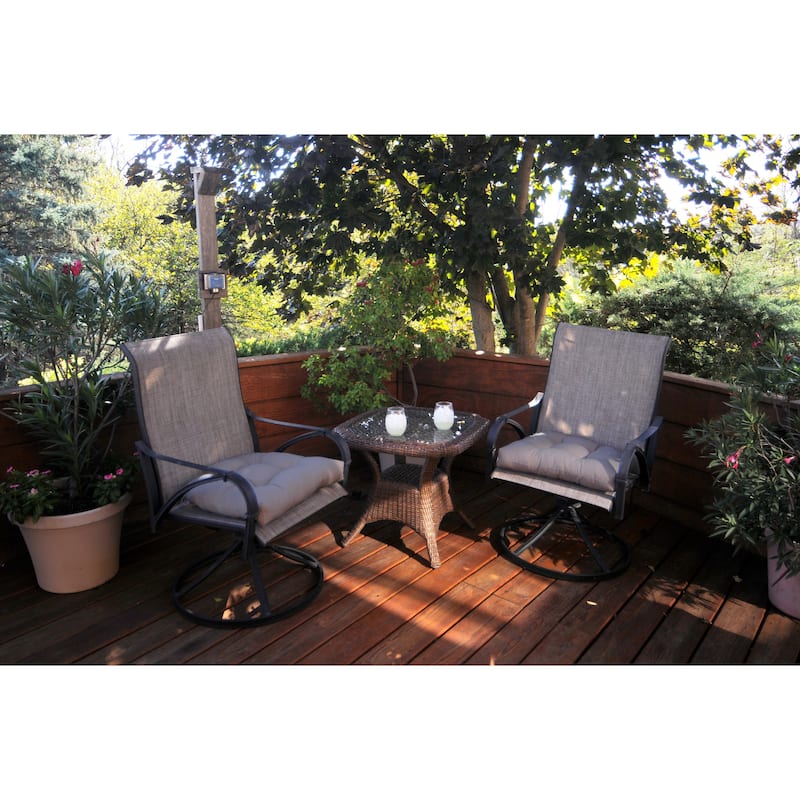 Indoor/Outdoor Plush Patio Seat Cushion - 20" x 20" x 3"