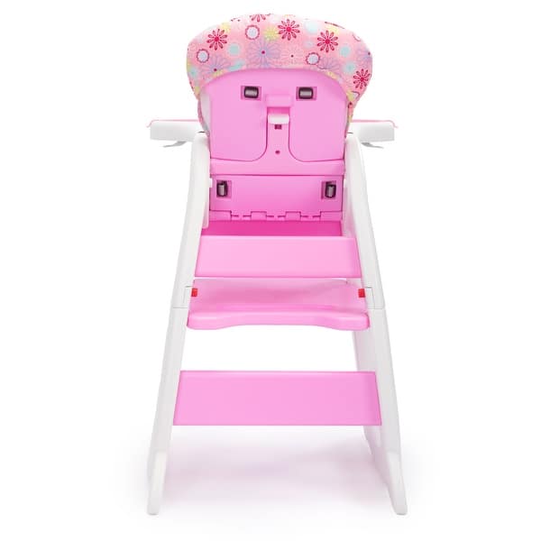 slide 2 of 9, Multipurpose Adjustable Highchair for Baby Toddler Dinning Table with Feeding Tray and 5-Point Safety Buckle, Pink Pink - 25"L x 31.5"W x 41.5"H