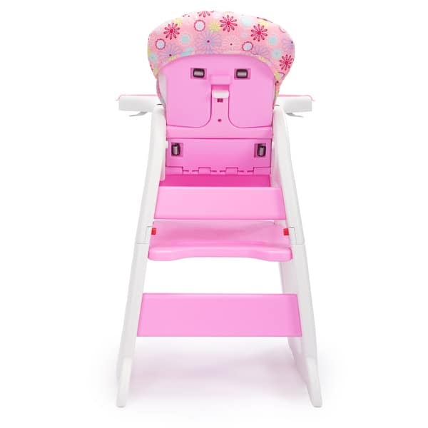 slide 2 of 9, Multipurpose Adjustable Highchair for Baby Toddler Dinning Table with Feeding Tray and 5-Point Safety Buckle, Pink Pink -  25"L x 31.5"W x 41.5"H