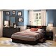 preview thumbnail 3 of 2, Black 6 Drawer Bedroom Dresser with Nickle Metal Knobs Handles