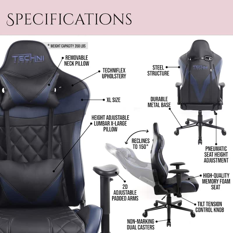 Customizable Support Heavy-Duty Gamer XL Series 350 lb Capacity