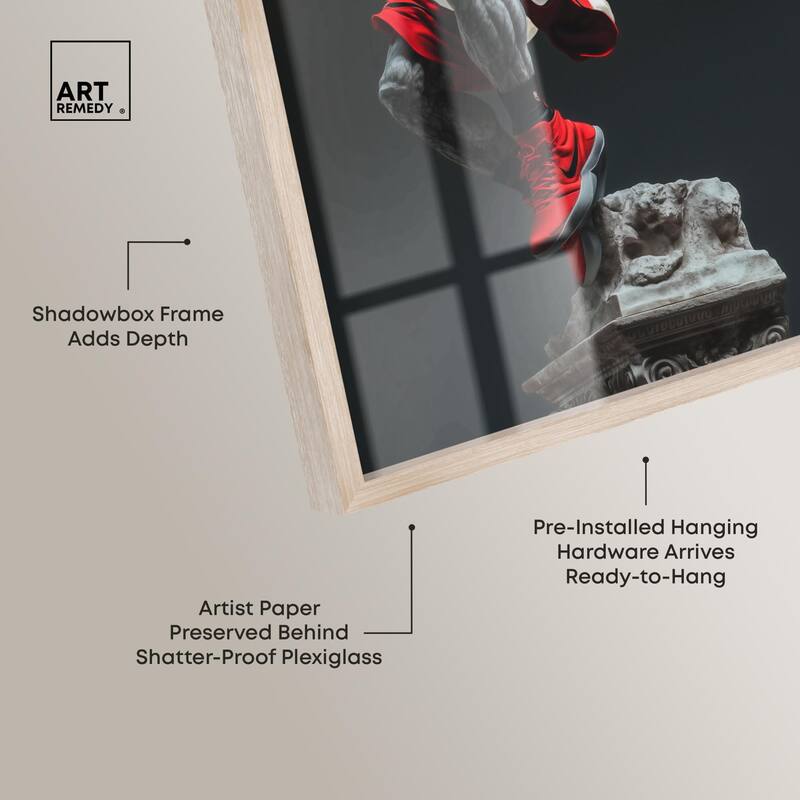 Basketball White Uniform Shadowbox by Art Remedy