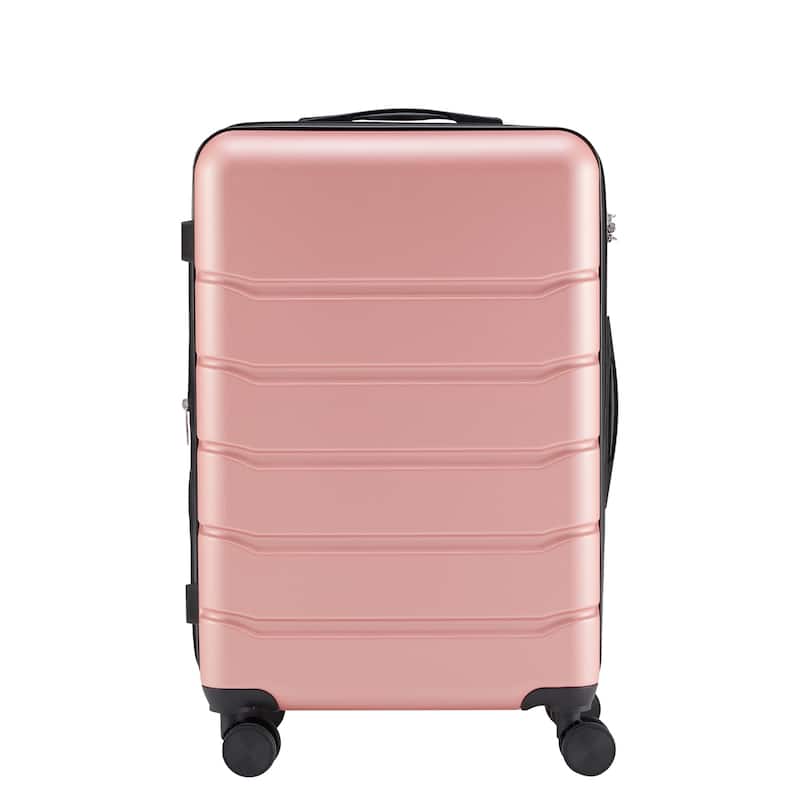 Carry on Luggage Hard Shell Lightweight Expandable Rolling Suitcase with Spinner Wheels TSA Lock and Retractable Handle - Pink