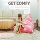 preview thumbnail 8 of 6, Tadpoles Bean bag Chair Cover - Toy Organizer - Light Pink Polka Dots