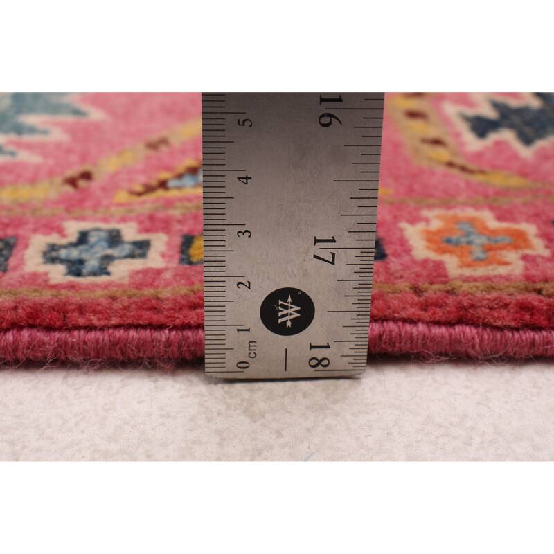 ECARPETGALLERY Hand-knotted Uzbek Ghazni Pink Wool Rug - 2'8 x 6'5