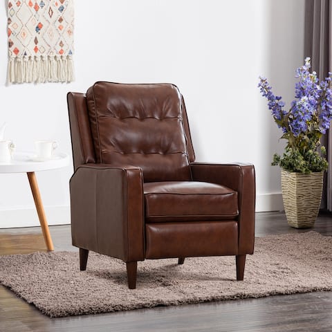 MajesticTop Grain Leather Pushback Recliner Chair