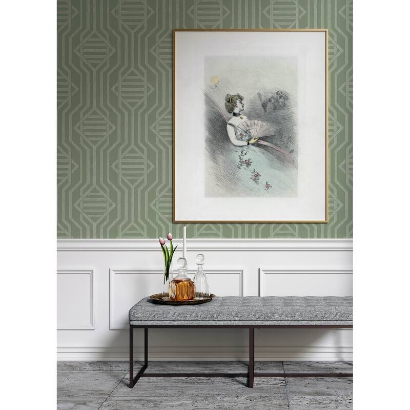 A-Street Prints Essex Green Geometric Wallpaper