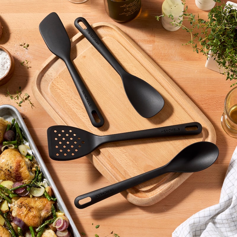 Henckels Silicone Onyx 4-pc Chef's Cooking Utensil Set - Black
