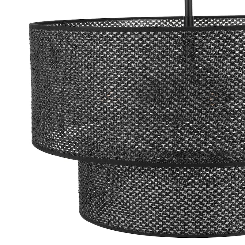 GetLedel 4-Light Bohemian Handwoven Drum Chandelier