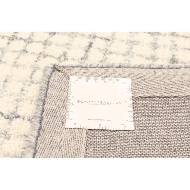 ECARPETGALLERY Hand Tufted Timeless Cream Wool Rug - 5'0 x 7'11