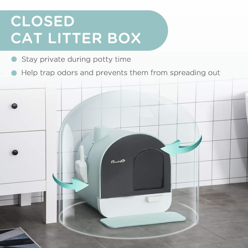 PawHut Cat Litter Box with Lid