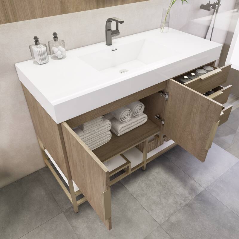 Noble 48" Free Standing Vanity with Reinforced Acrylic Sink