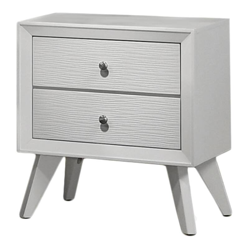 Furniture of America Kawi Modern 5-Piece White Wood Panel Bedroom Set