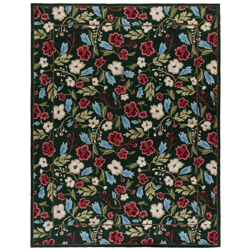 SAFAVIEH Handmade Jardin Redenta Rug - 8' x 10' - Green/Red