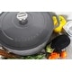 preview thumbnail 3 of 3, Chasseur 7.1-quart Caviar Grey Enameled Cast Iron Round Dutch Oven