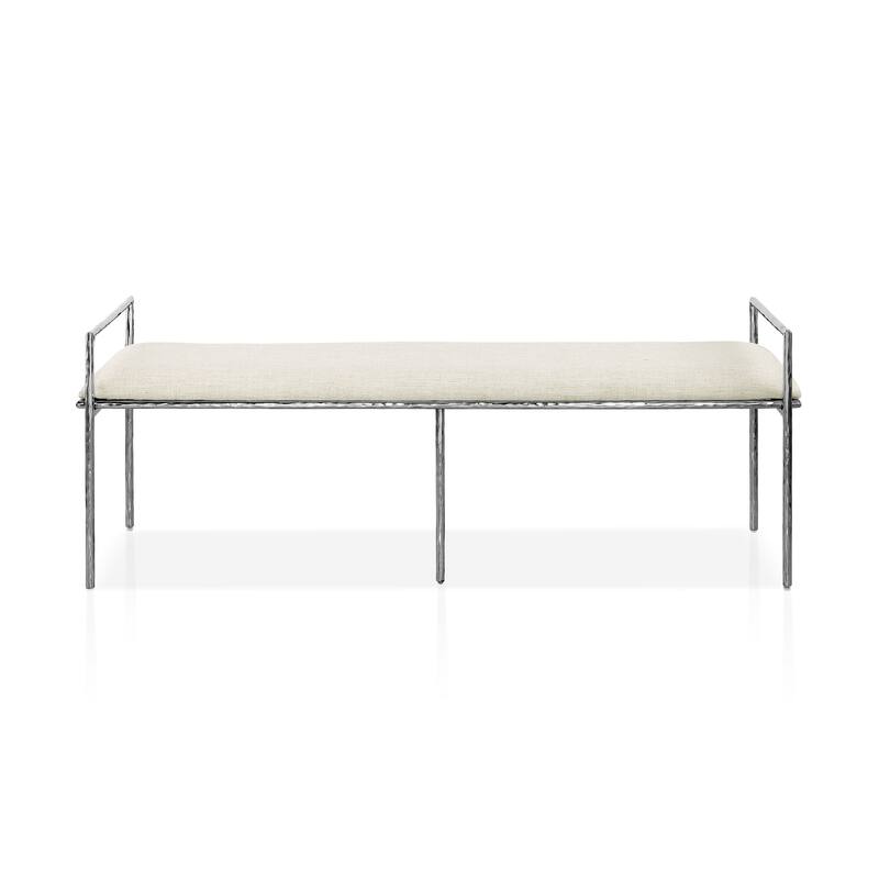 Furniture of America Zayen Modern 59-inch Metal Padded Upholstered Accent Bench