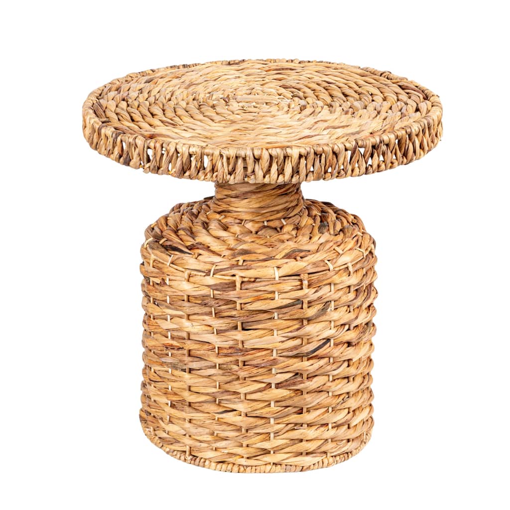 Hand-Woven Water Hyacinth Table