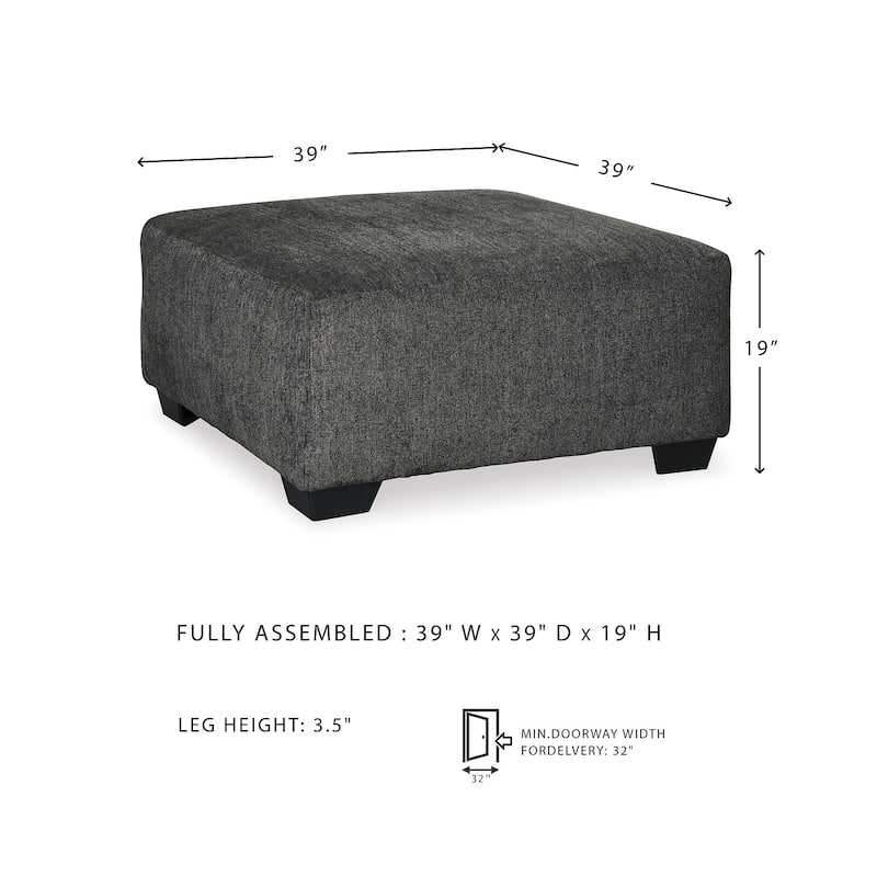 Ballinasloe Oversized Ottoman - Smoke