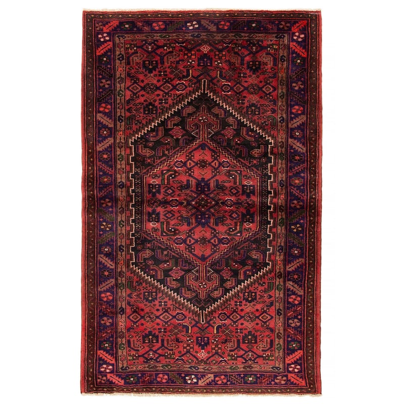 ECARPETGALLERY Hand-knotted Andelz Red Wool Rug - 4'7 x 7'1 - Red - 4'7 x 7'1