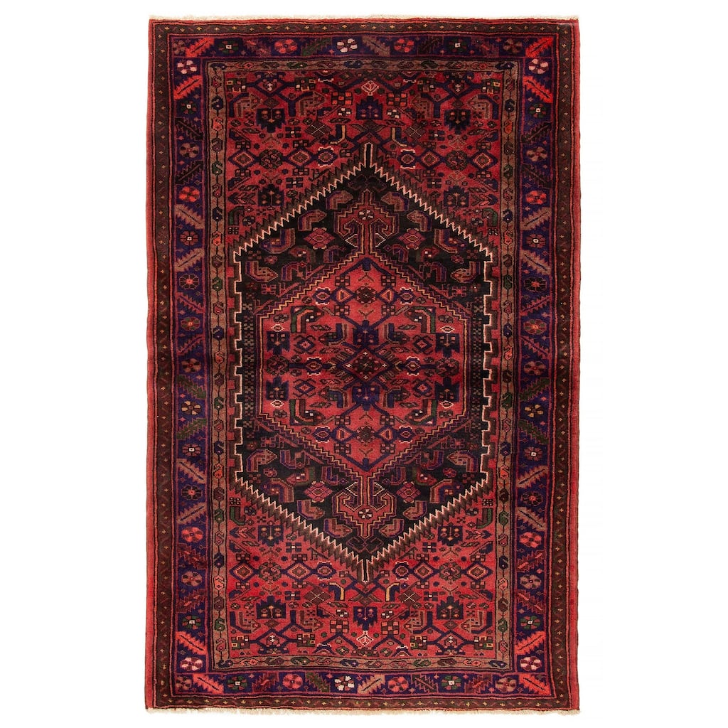 ECARPETGALLERY Hand-knotted Andelz Red Wool Rug - 4'7 x 7'1