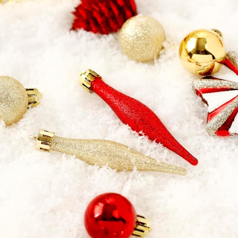 70 Shatterproof Christmas Ball Ornaments Set - N/A