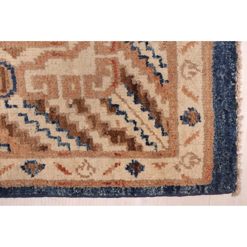 ECARPETGALLERY Hand-knotted Peshawar Oushak Navy Wool Rug - 5'0 x 16'6