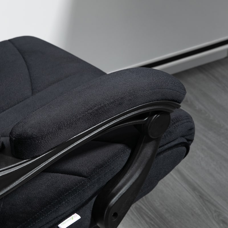 Vinsetto High-Back Executive Office Chair with Footrest, Microfiber Computer Chair with Reclining and Armrest, Ergonomic Chair