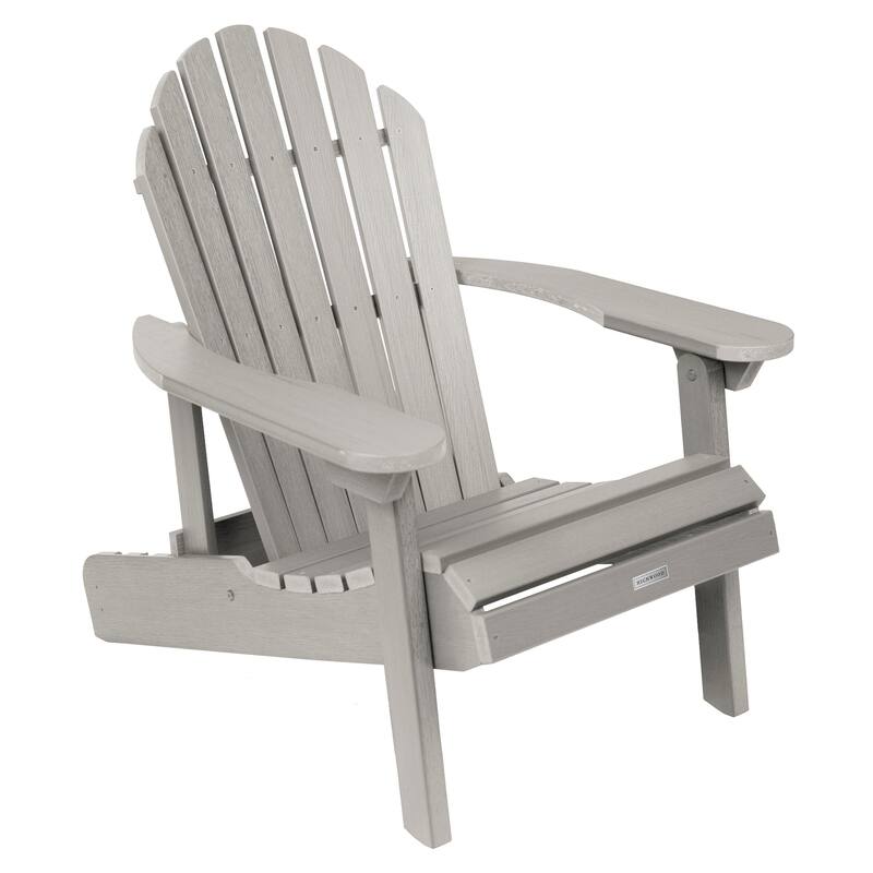 Eco-friendly Synthetic Wood Folding and Reclining Adirondack Chair - Harbor Gray
