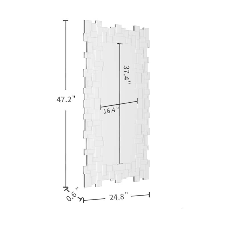 KOHROS Framed Geometric Modern Wall Mirror - Large