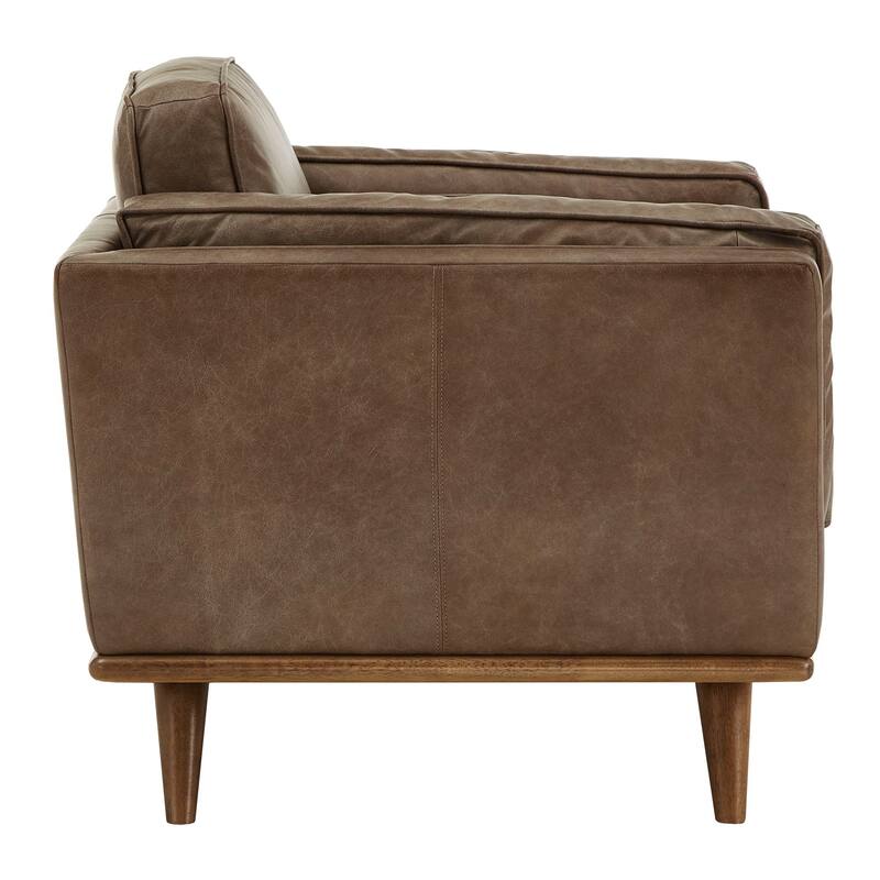 Gianella Tan Oxford Leather Chair by iNSPIRE Q Modern