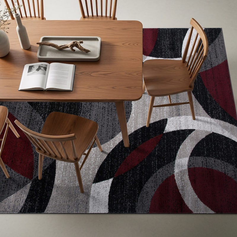 World Rug Gallery Geometric Circles Area Rug