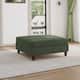 Large Corduroy Ottoman - Green
