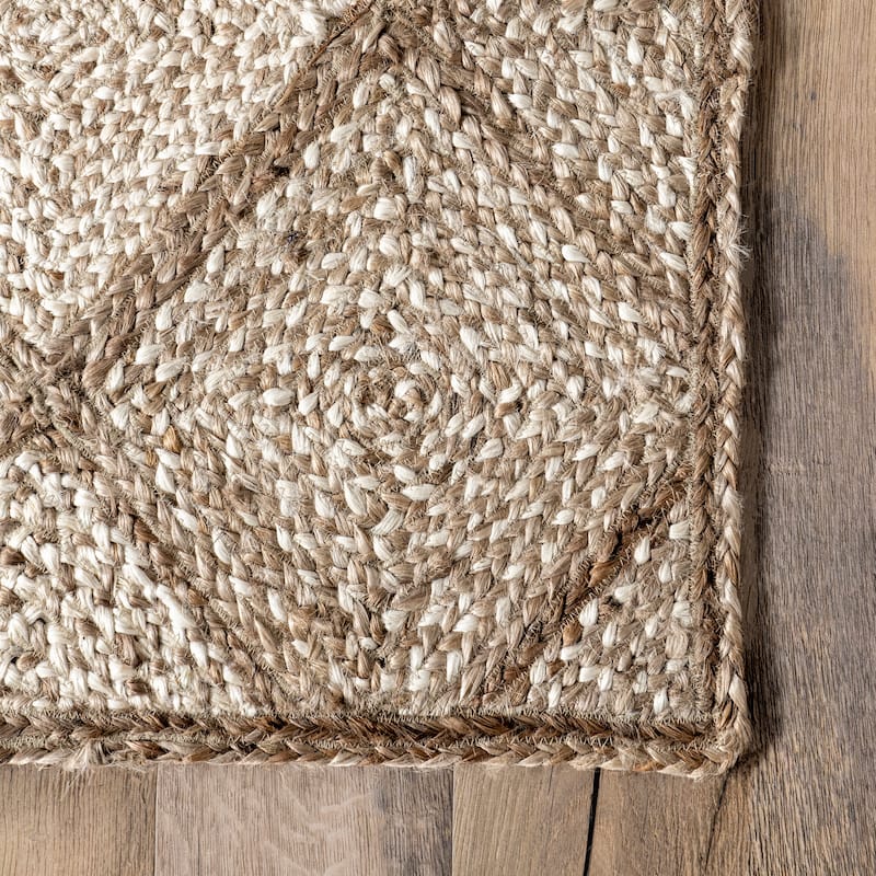 Nuloom Meja Moroccan Lattice Jute Area Rug