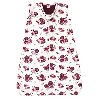 Hudson Baby Infant Girl Plush Faux Fur Sleeping Bag, Wearable Blanket, Rose