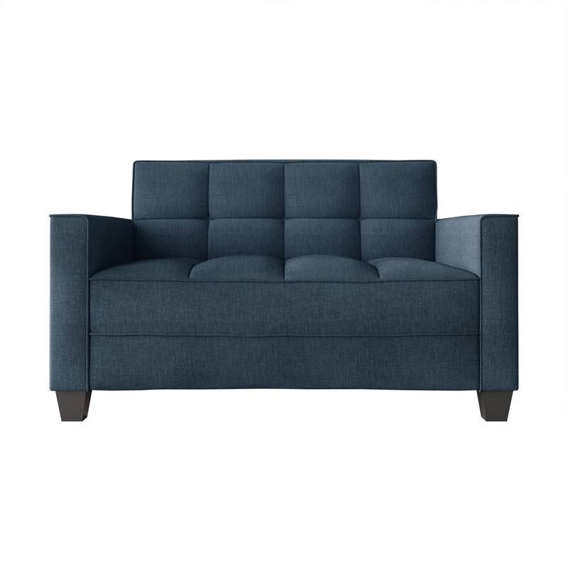CraftPorch Chic Modern Linen Upholstered Loveseat - Blue