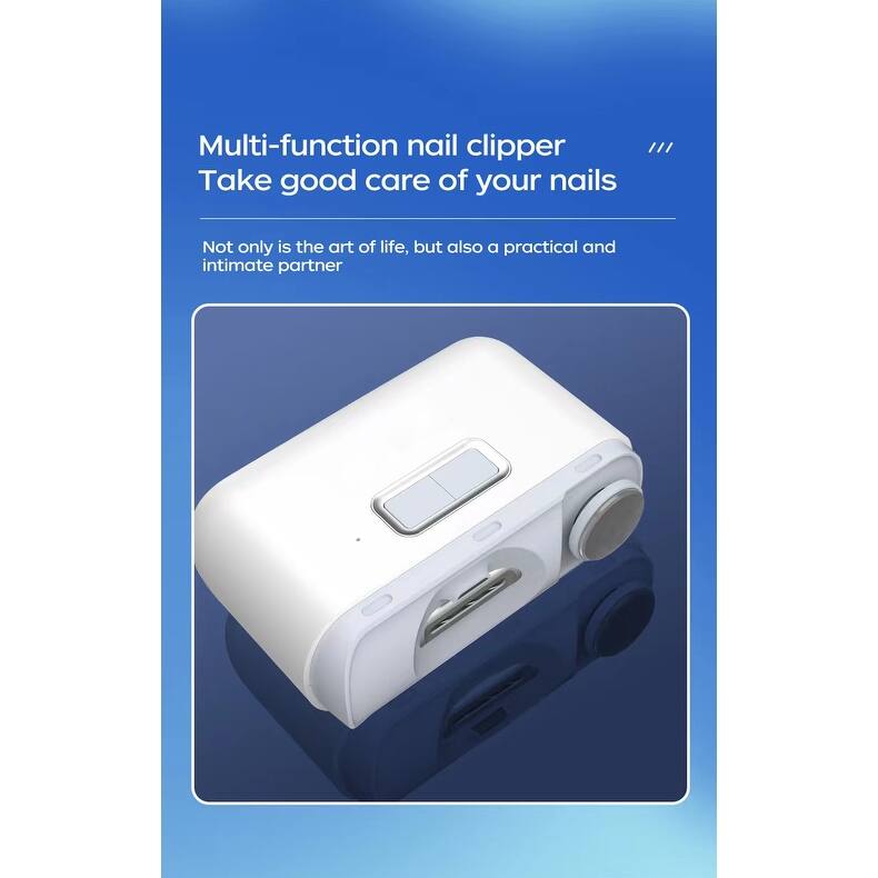 Electric Cordless Polishing Nail Clipper for Dead Skin Removal Nail - White