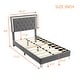 preview thumbnail 11 of 9, Twin Size Upholstered Platform Bed with LED Lights for Kids, Grey