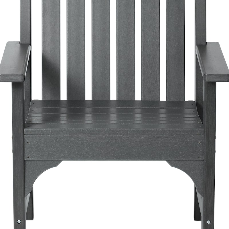 Laguna Poly 5-Piece Outdoor Patio Square Table Garden Arm Chairs Dining Set